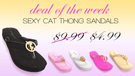 sexy cat thong sandals
